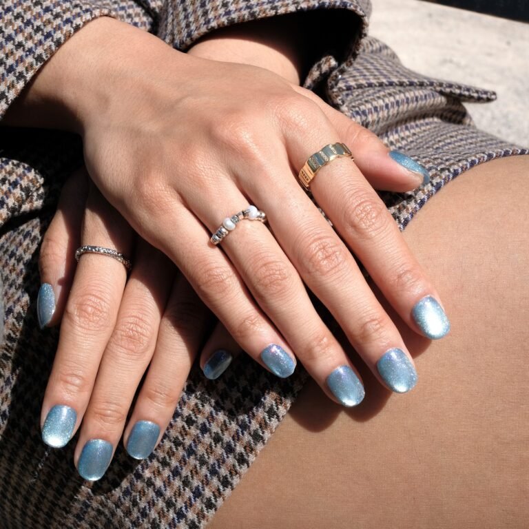 Court Carré Rond Ou Court Ballerine - Velours Bleu Clair