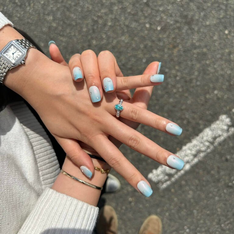 Short Ballerina - Sky Blue Gradient - Diamonds