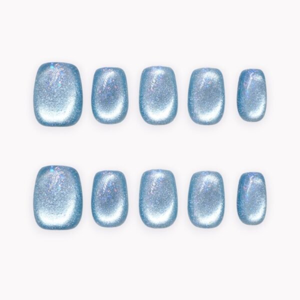 Court Ballerine Velours Bleu Clair