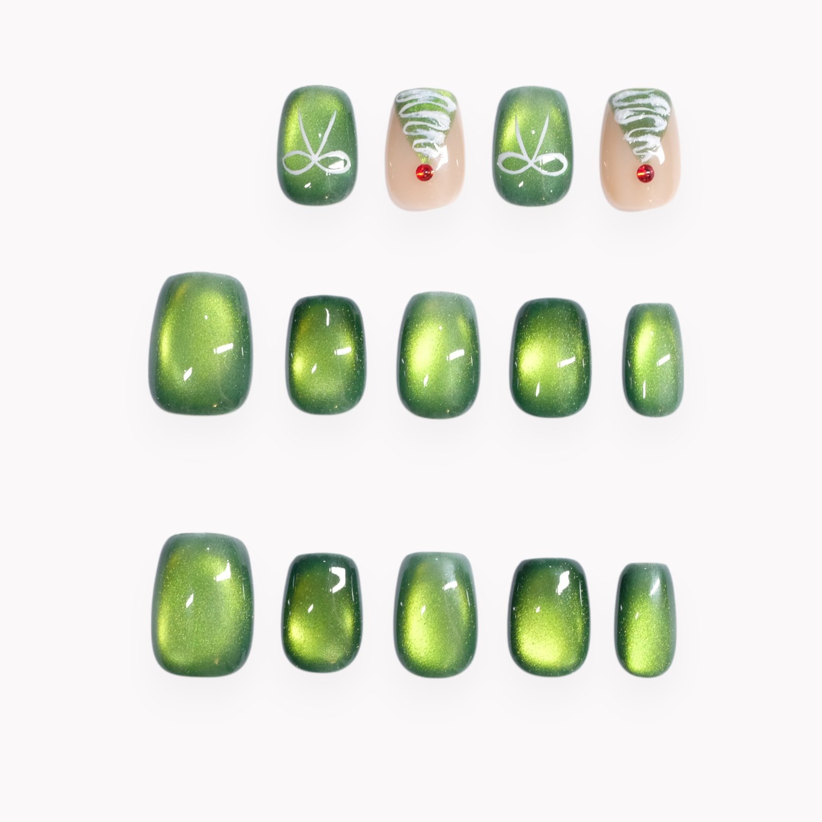 Court Ballerine 10 + 4 Ongles - Elfe de Noël