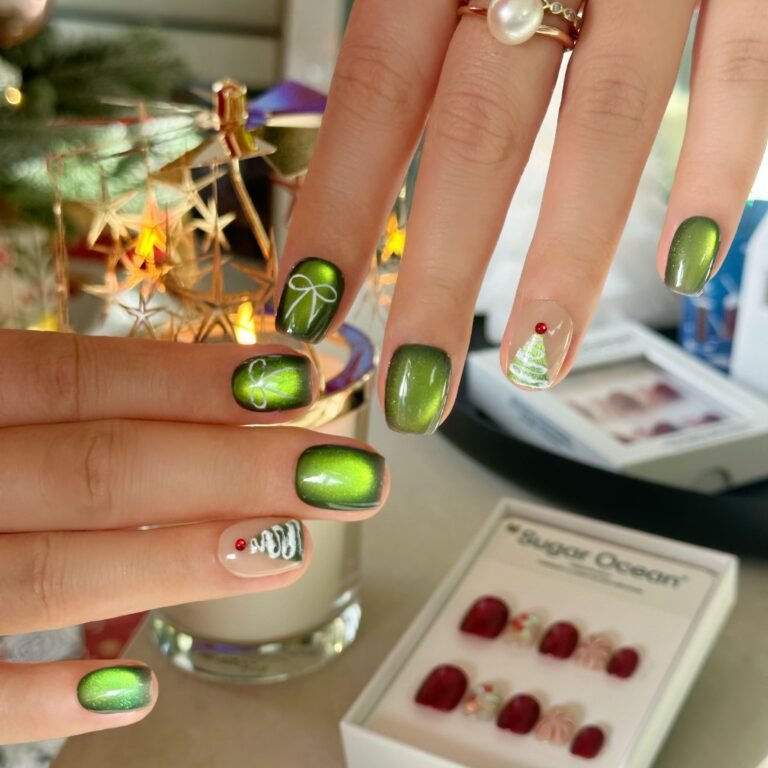 Short Ballerina 10 + 4 Nails - Christmas Elf